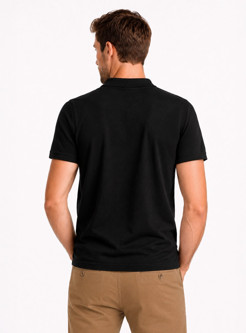 POLERA PIQUE REGULAR FIT NEGRO ARROW - 2