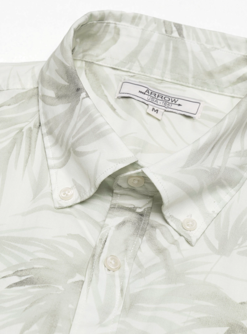 CAMISA PRINT SPANDEX REGULAR FIT BEIGE ARROW - 5