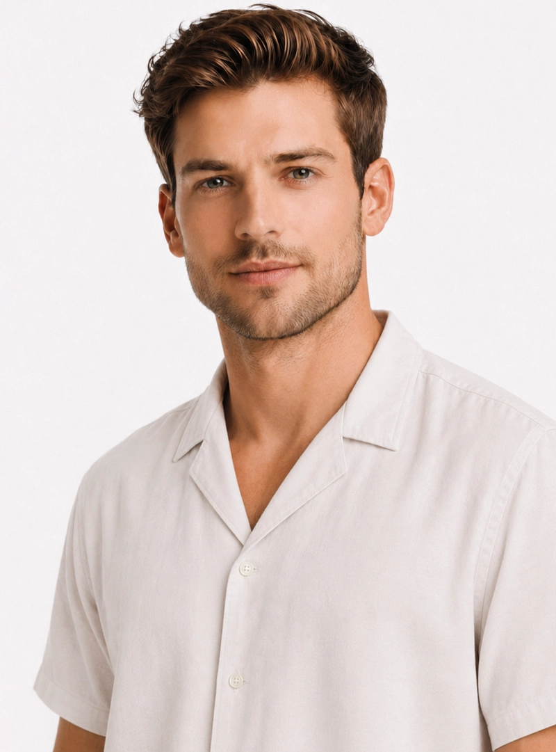 CAMISA LYOCELL LINO REGULAR FIT BEIGE ARROW - 3