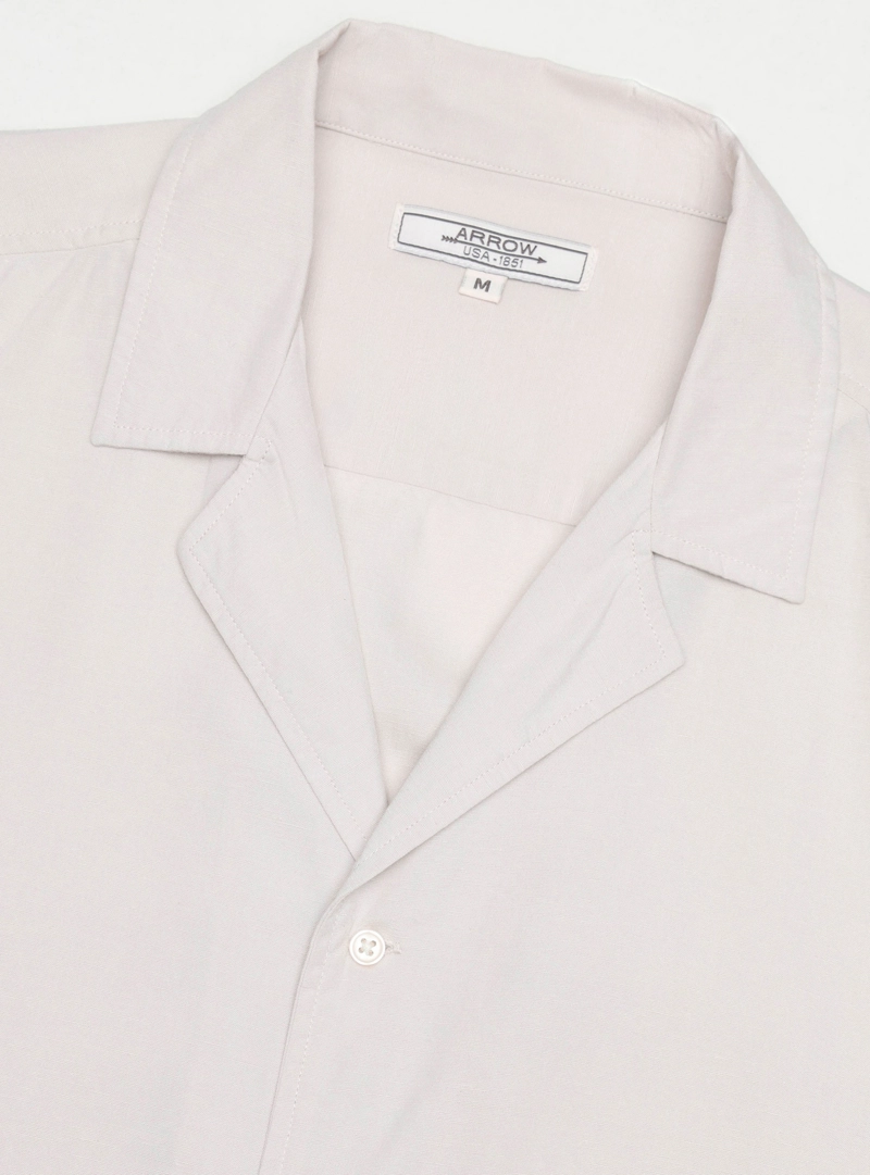CAMISA LYOCELL LINO REGULAR FIT BEIGE ARROW - 5