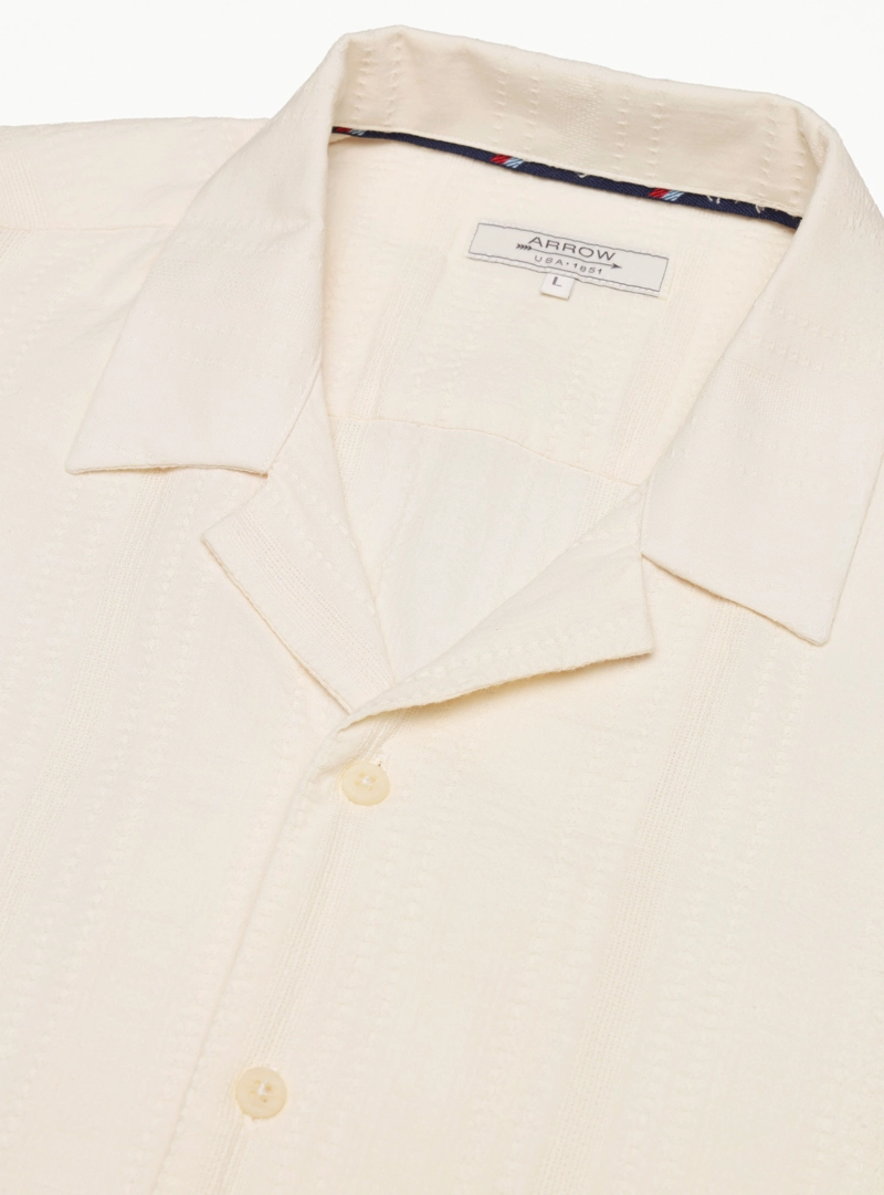 CAMISA TEXTURADA REGULAR FIT CRUDO ARROW - 5