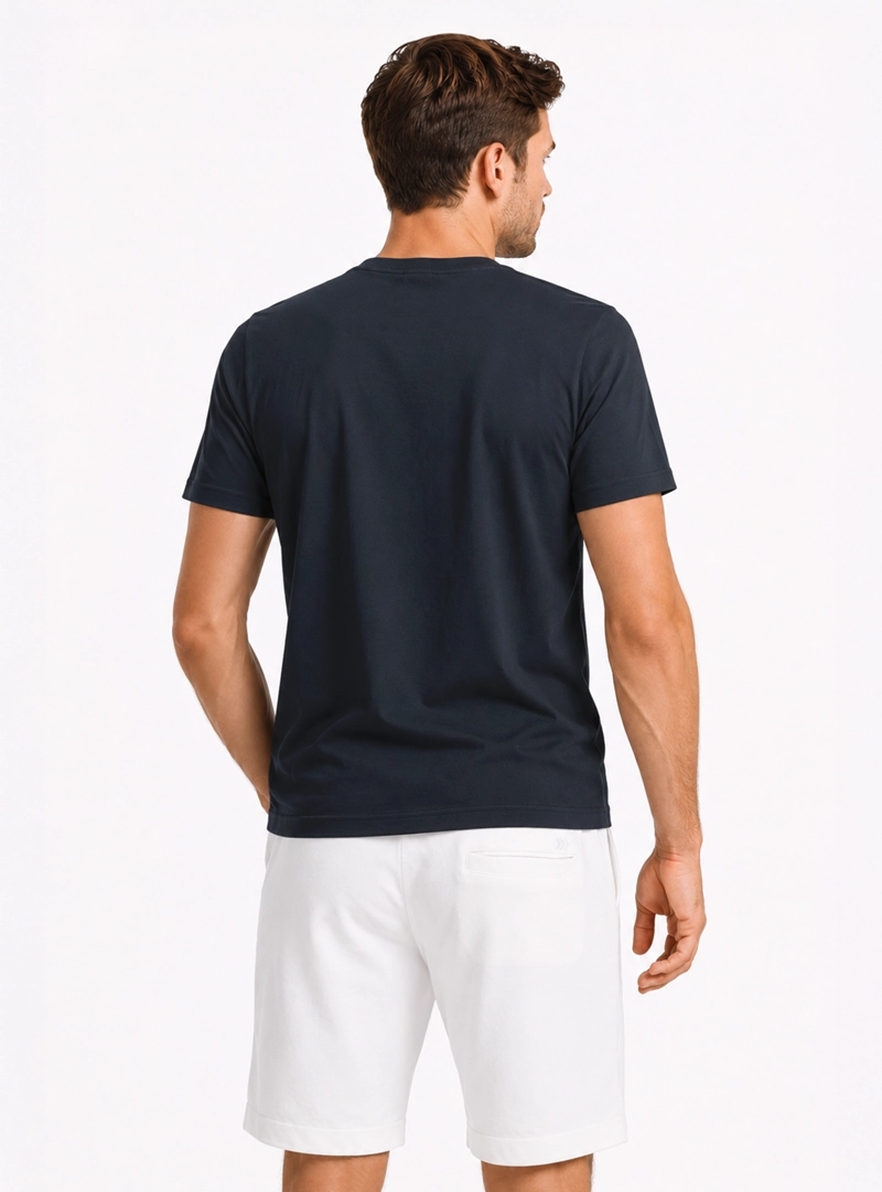 POLERA ESTAMPADA REGULAR FIT AZUL MARINO ARROW - 2