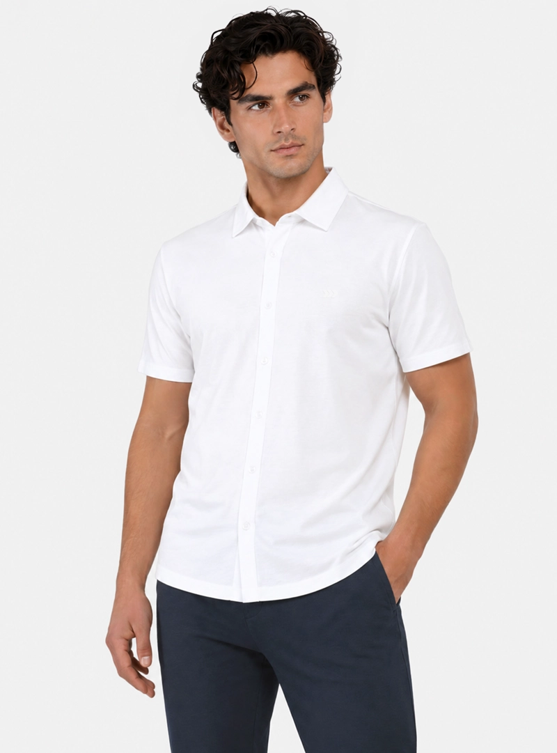 POLERA ABOTONADA REGULAR FIT BLANCO ARROW - 1