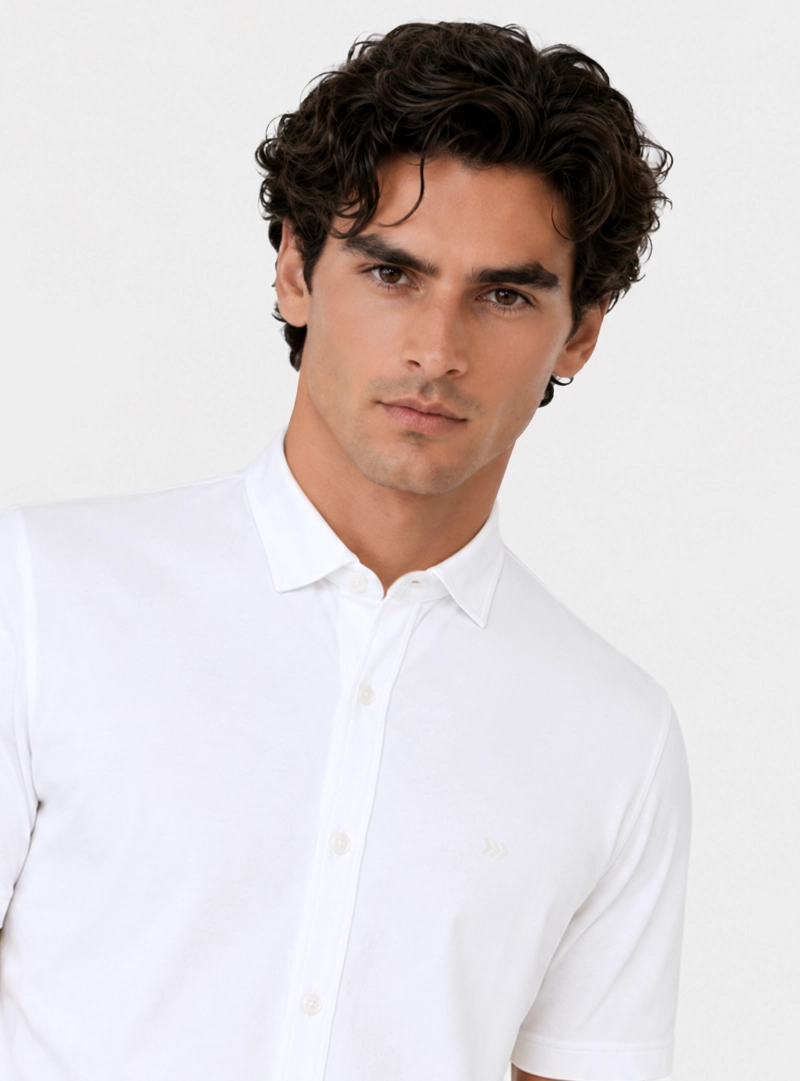 POLERA ABOTONADA REGULAR FIT BLANCO ARROW - 3