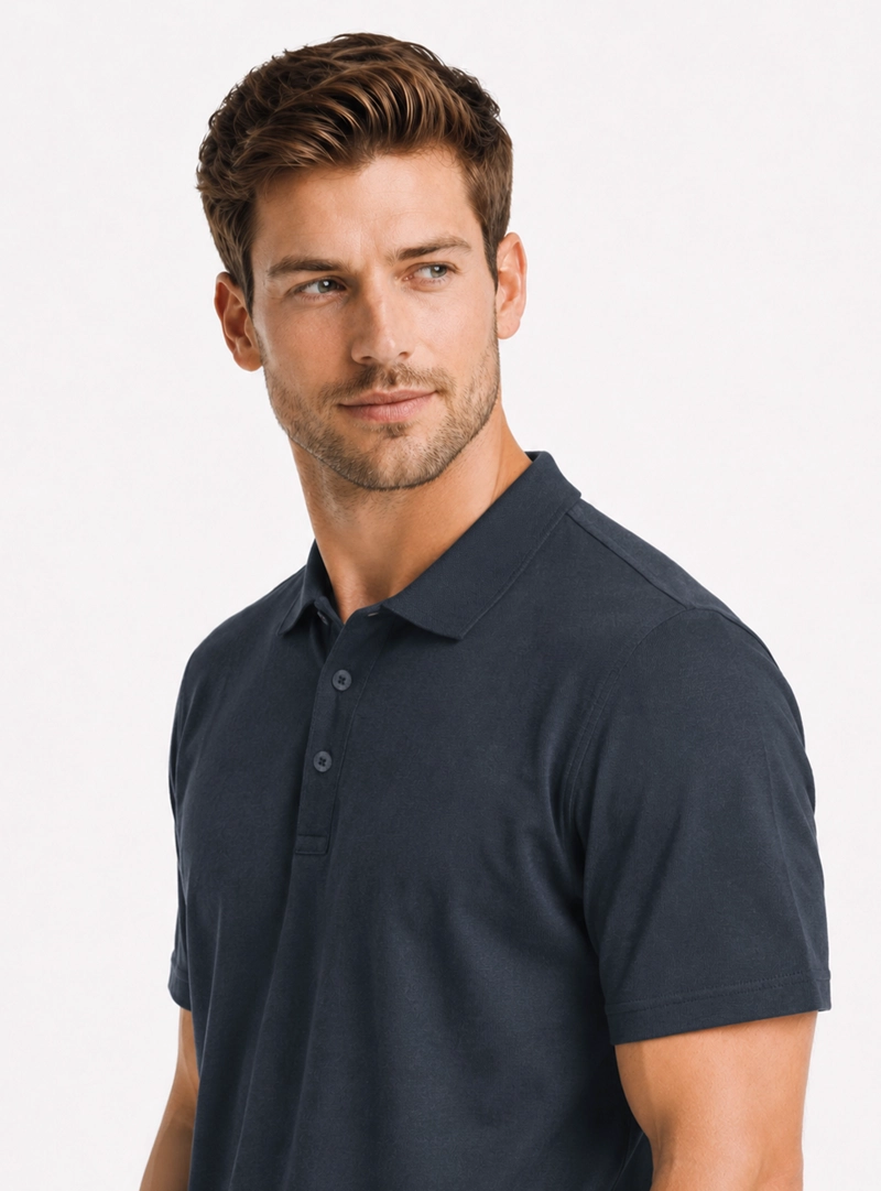 POLERA STONE WASH REGULAR FIT AZUL MARINO ARROW - 3