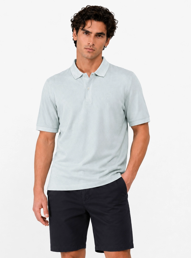 POLERA PIQUE REGULAR FIT CELESTE ARROW - 1