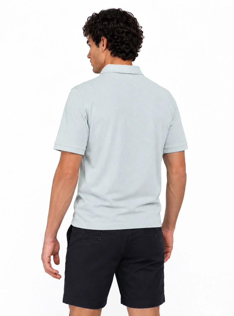 POLERA PIQUE REGULAR FIT CELESTE ARROW - 2