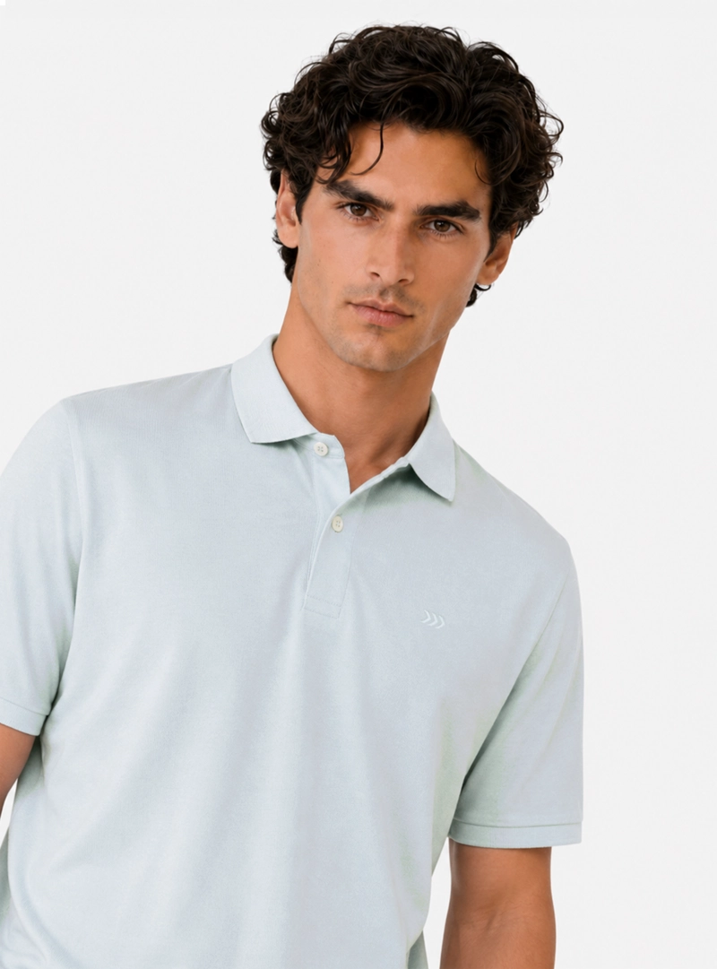 POLERA PIQUE REGULAR FIT CELESTE ARROW - 3