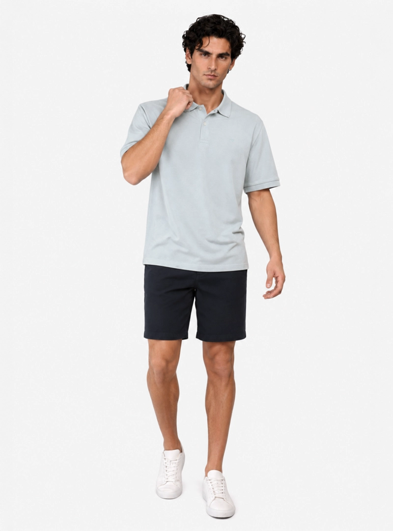 POLERA PIQUE REGULAR FIT CELESTE ARROW - 4