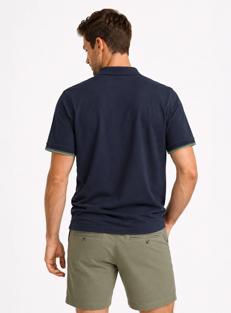 POLERA PIQUE REGULAR FIT AZUL ARROW - 2