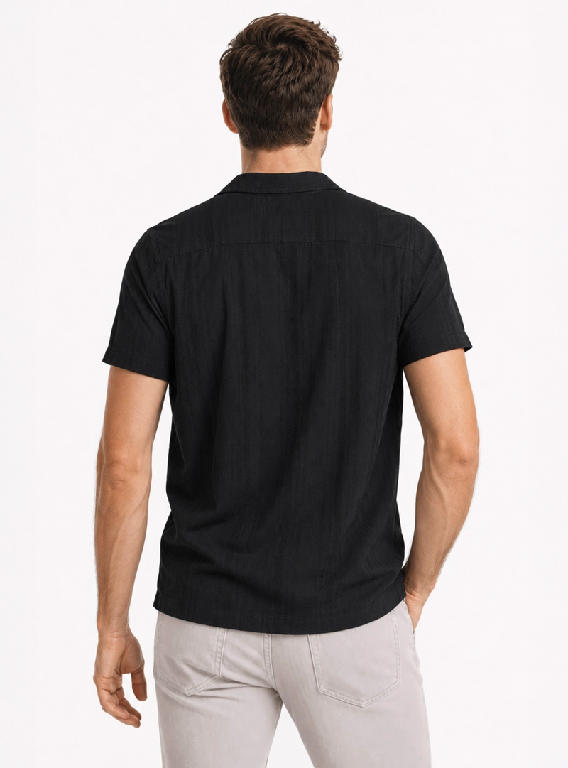 CAMISA TEXTURADA REGULAR FIT NEGRO ARROW - 2