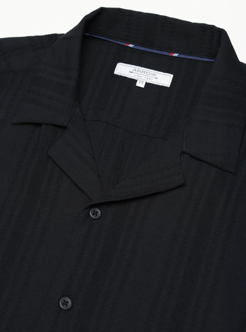 CAMISA TEXTURADA REGULAR FIT NEGRO ARROW - 5