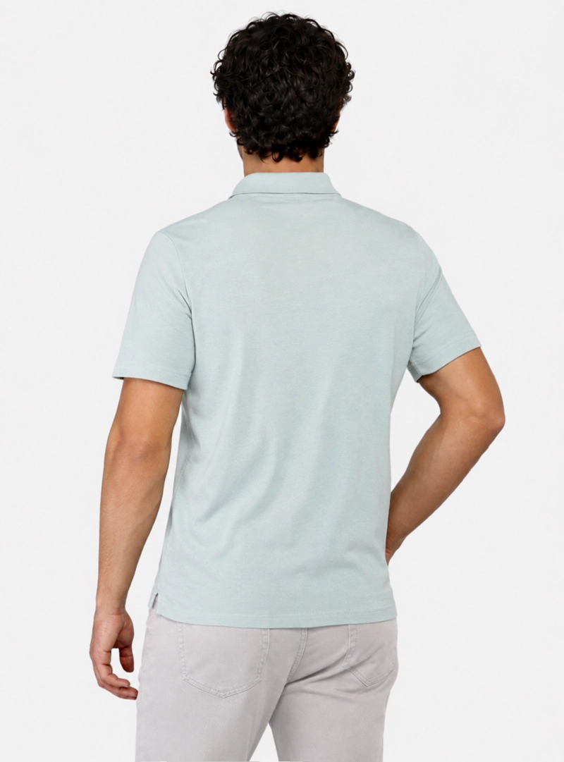 POLERA ALGODON LISA REGULAR FIT VERDE CLARO ARROW - 2
