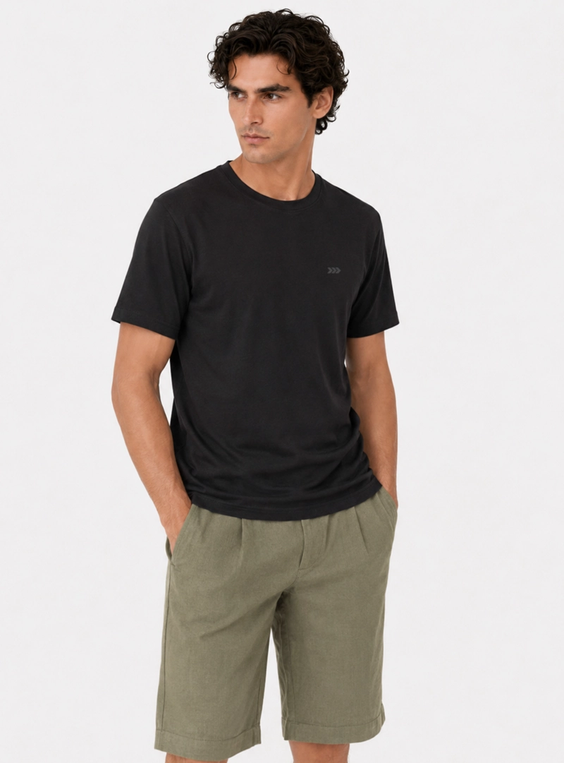 POLERA ALGODON-MODAL LISA REGULAR FIT NEGRO ARROW - 1
