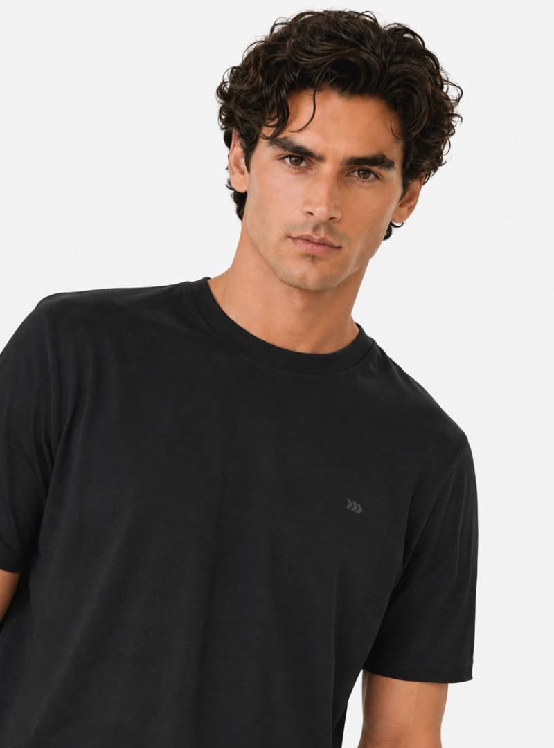 POLERA ALGODON-MODAL LISA REGULAR FIT NEGRO ARROW - 3
