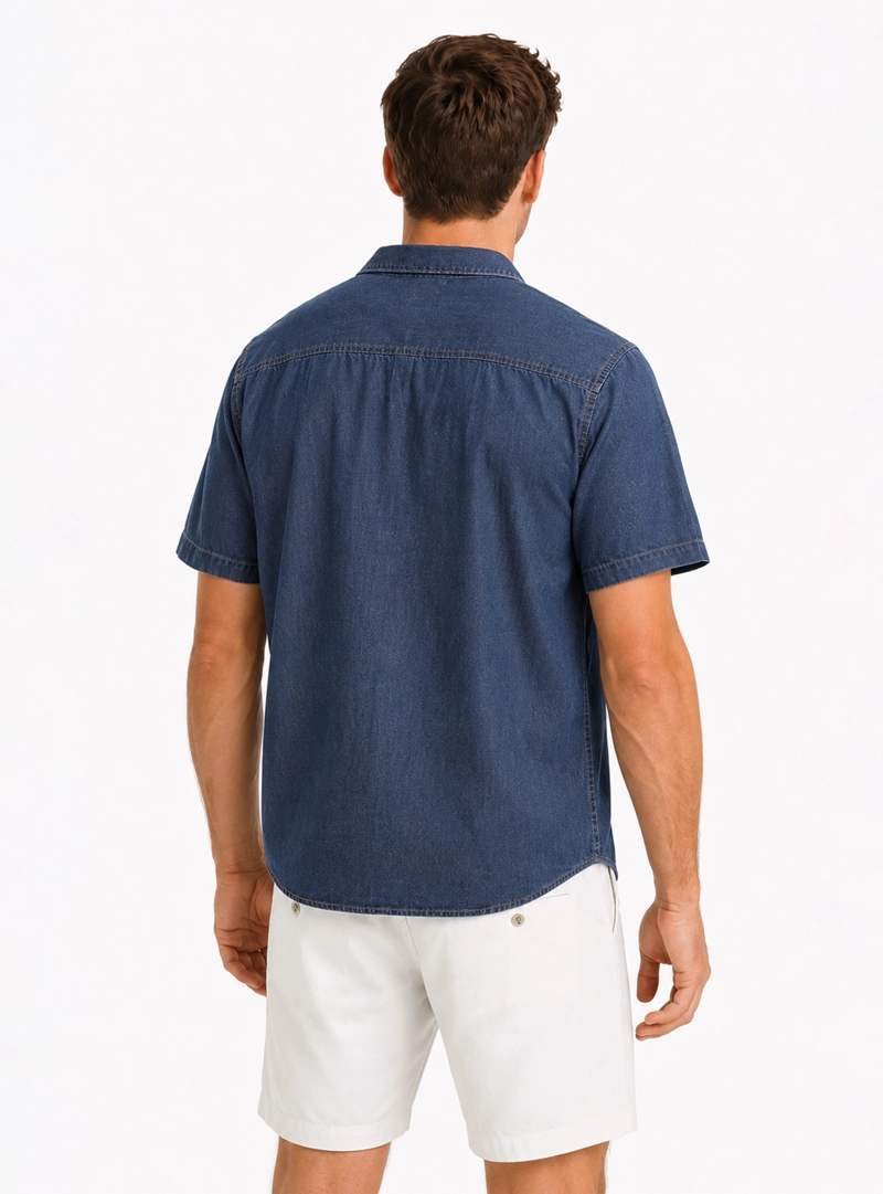 CAMISA DENIM REGULAR FIT AZUL ARROW - 2