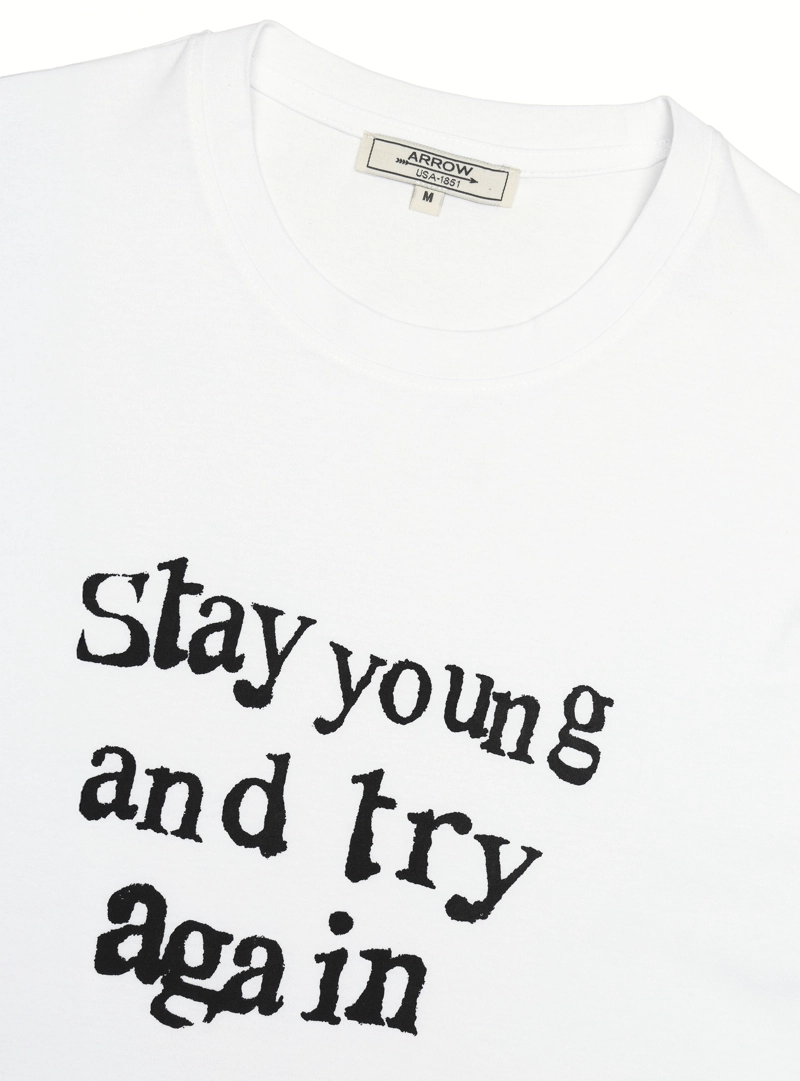 POLERA ESTAMPADA REGULAR FIT BLANCO ARROW - 5