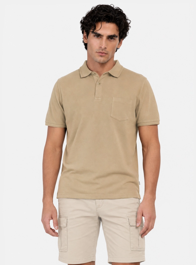 POLERA STONE WASH REGULAR FIT CAFE  ARROW - 1