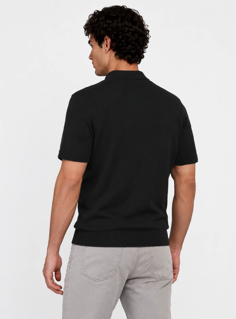 POLERA TEJIDA REGULAR FIT NEGRO ARROW - 2