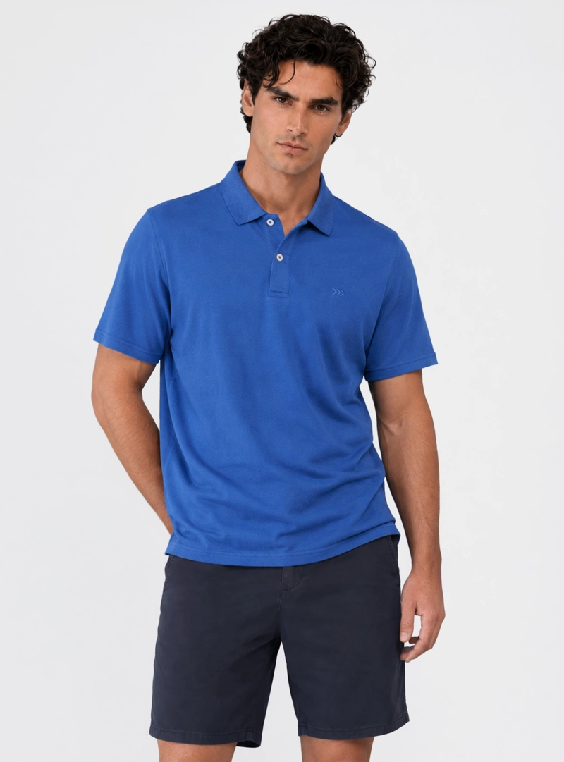 POLERA PIQUE REGULAR FIT AZUL CLARO ARROW - 1