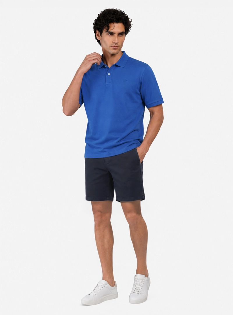 POLERA PIQUE REGULAR FIT AZUL CLARO ARROW - 4