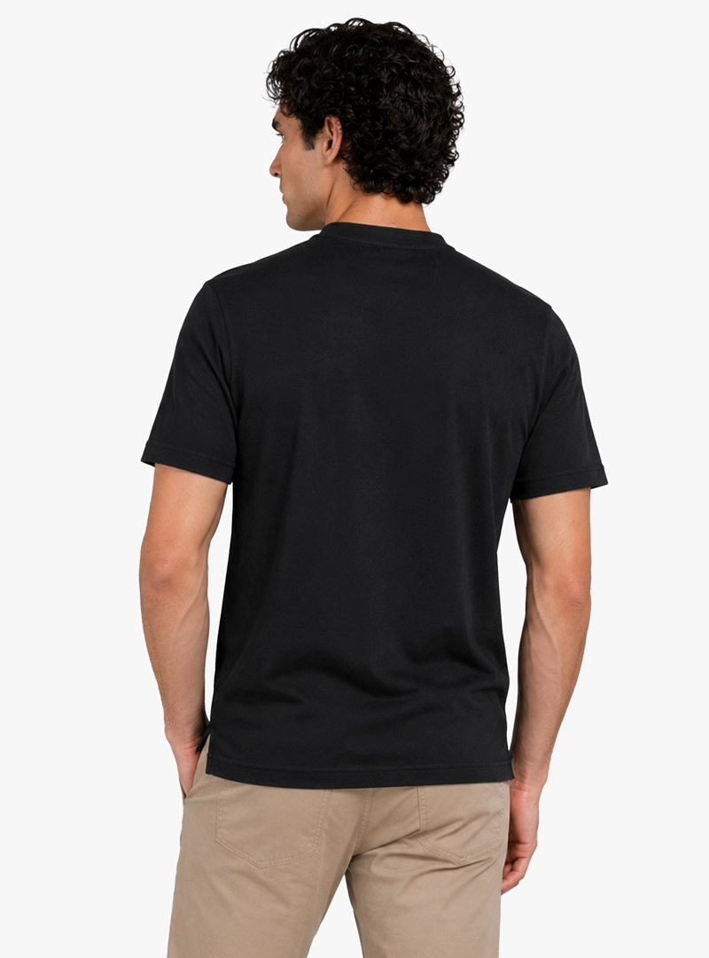 POLERA CUELLO MAO REGULAR FIT NEGRO ARROW - 2
