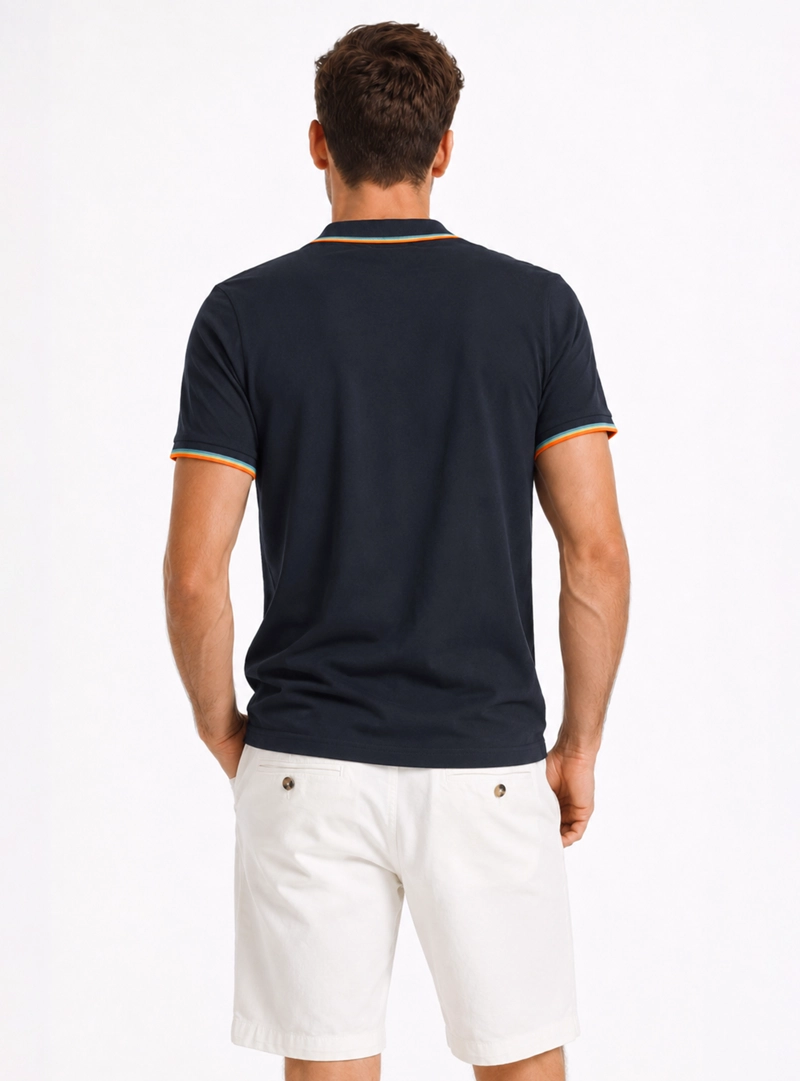 POLERA PIQUE REGULAR FIT AZUL MARINO ARROW - 2