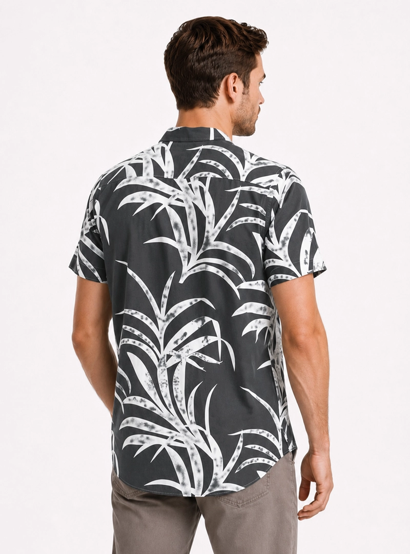 CAMISA ALGODON PRINT REGULAR FIT OLIVA ARROW - 2
