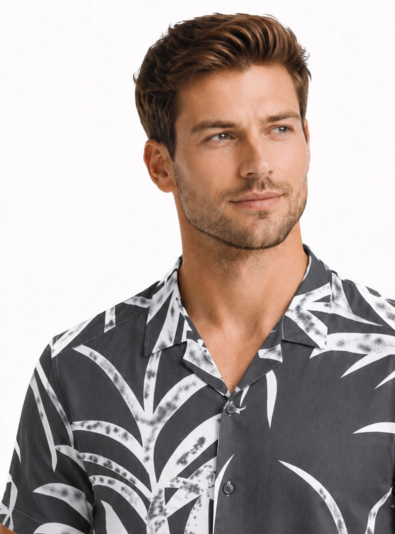 CAMISA ALGODON PRINT REGULAR FIT OLIVA ARROW - 3