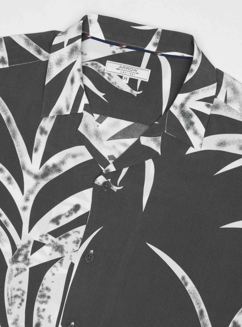 CAMISA ALGODON PRINT REGULAR FIT OLIVA ARROW - 5