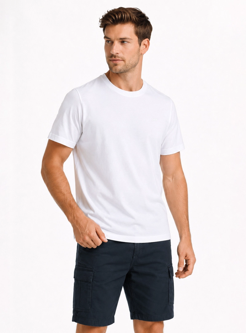 POLERA ALGODON-MODAL LISA REGULAR FIT BLANCO ARROW - 1