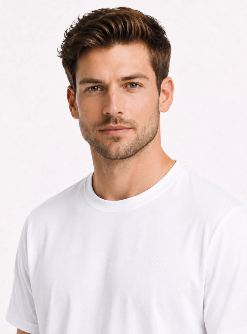 POLERA ALGODON-MODAL LISA REGULAR FIT BLANCO ARROW - 3