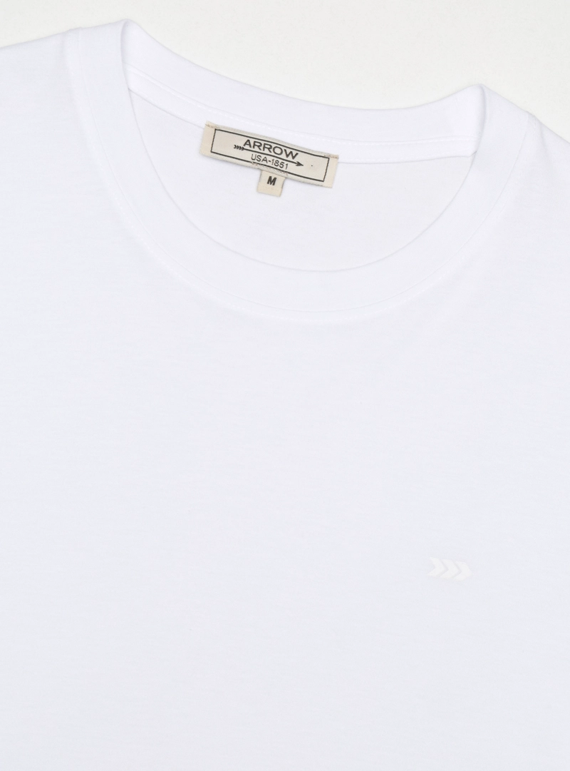 POLERA ALGODON-MODAL LISA REGULAR FIT BLANCO ARROW - 5