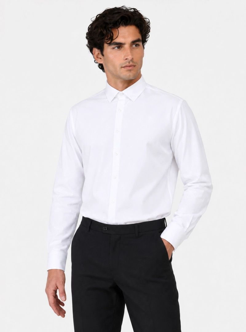CAMISA FORMAL TEXTURADA TAILORED FIT BLANCO ARROW - 1