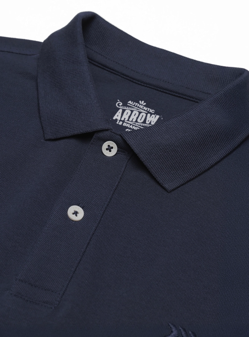 POLERA PIQUE REGULAR FIT AZUL ARROW - 5