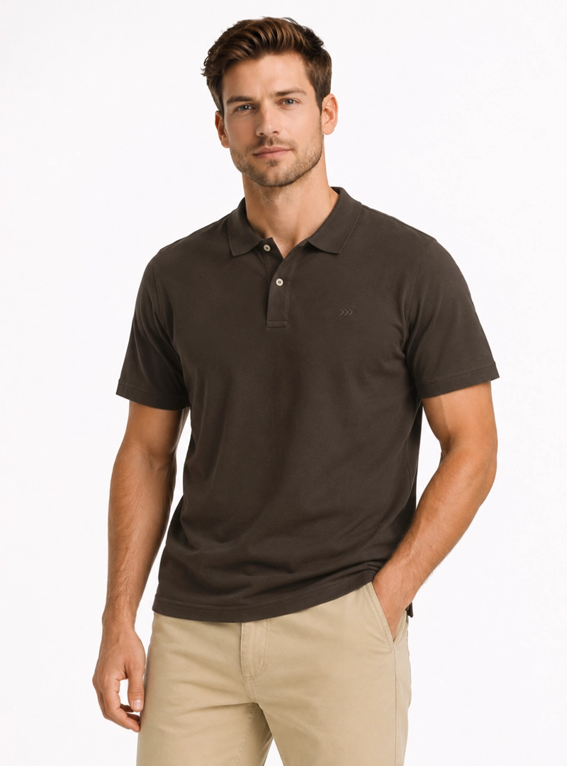 POLERA PIQUE REGULAR FIT CAFE  ARROW - 1