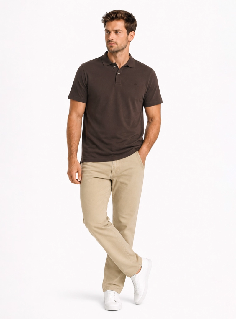 POLERA PIQUE REGULAR FIT CAFE  ARROW - 4