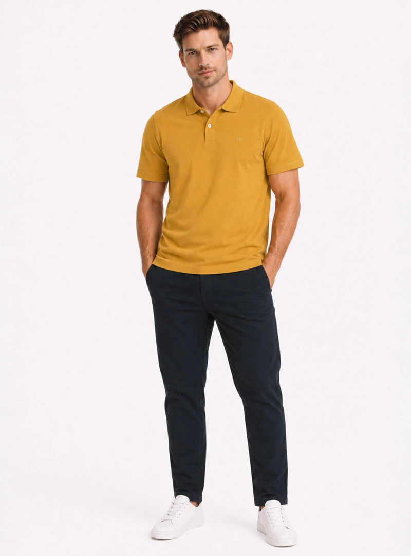POLERA PIQUE REGULAR FIT AMARILLO ARROW - 4