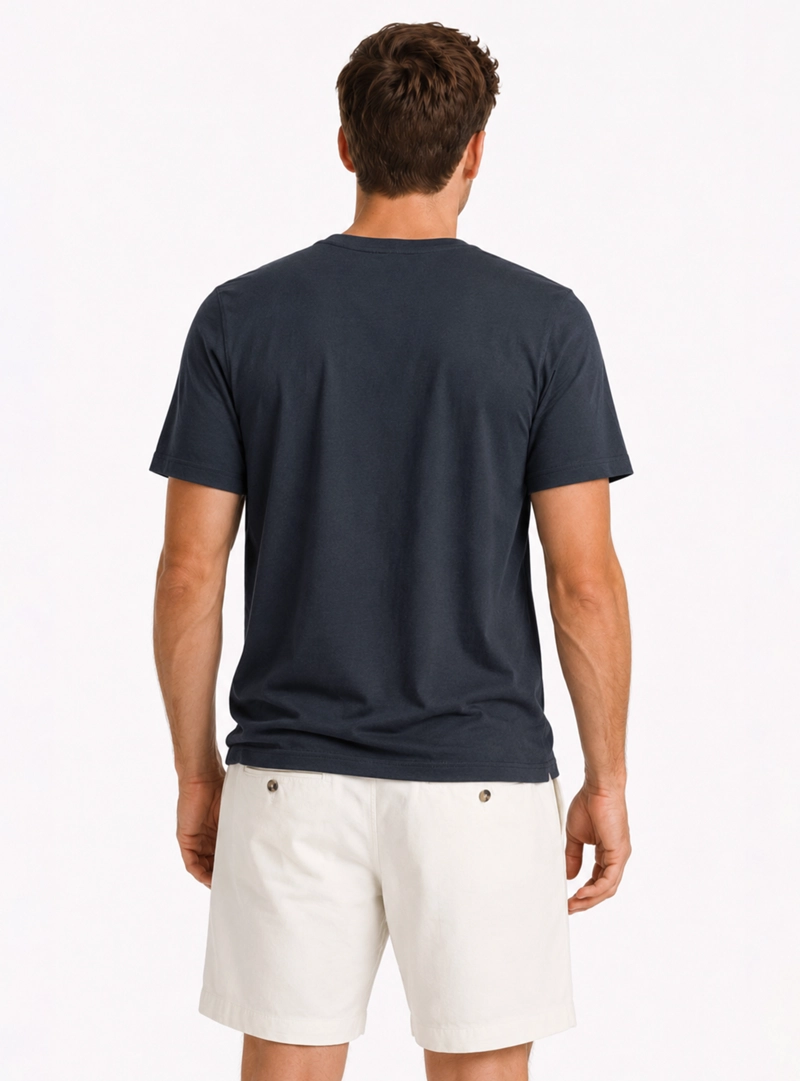 POLERA ALGODON-MODAL LISA REGULAR FIT AZUL MARINO ARROW - 2