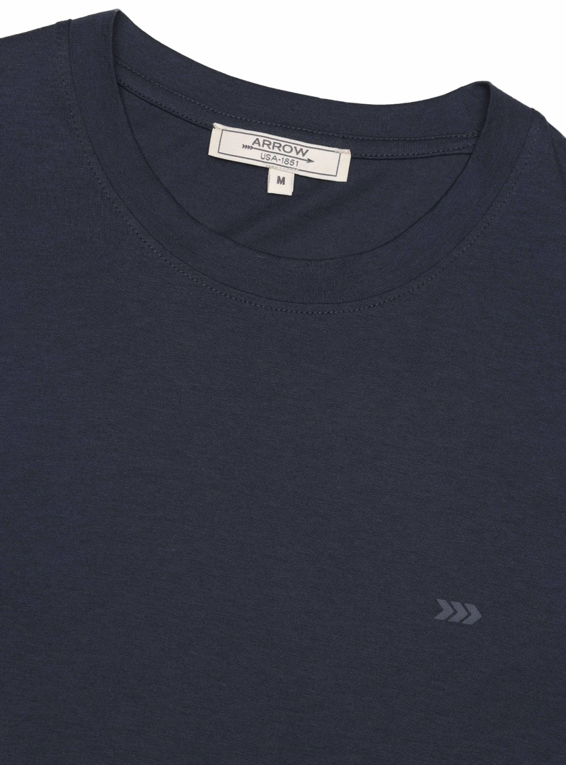 POLERA ALGODON-MODAL LISA REGULAR FIT AZUL MARINO ARROW - 5
