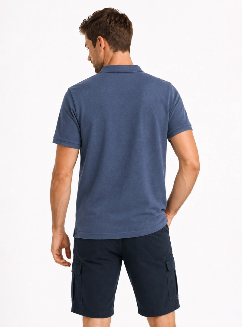 POLERA STONE WASH REGULAR FIT AZUL ARROW - 2