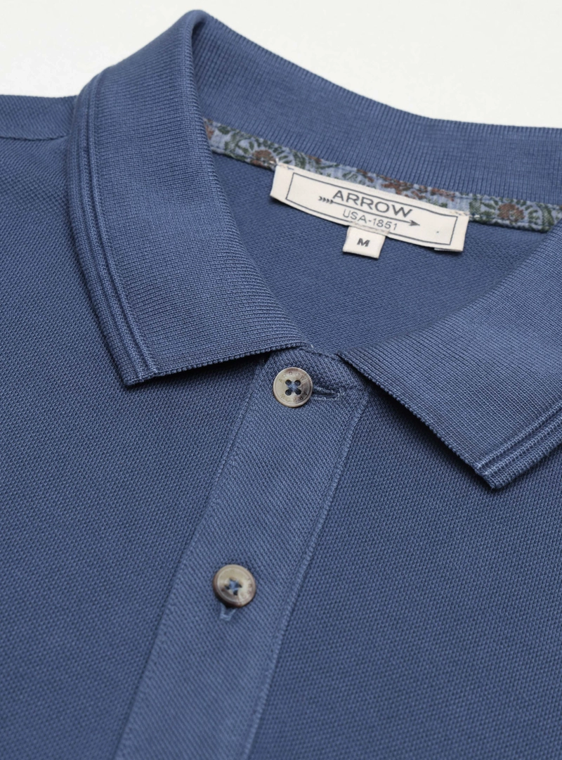 POLERA STONE WASH REGULAR FIT AZUL ARROW - 5
