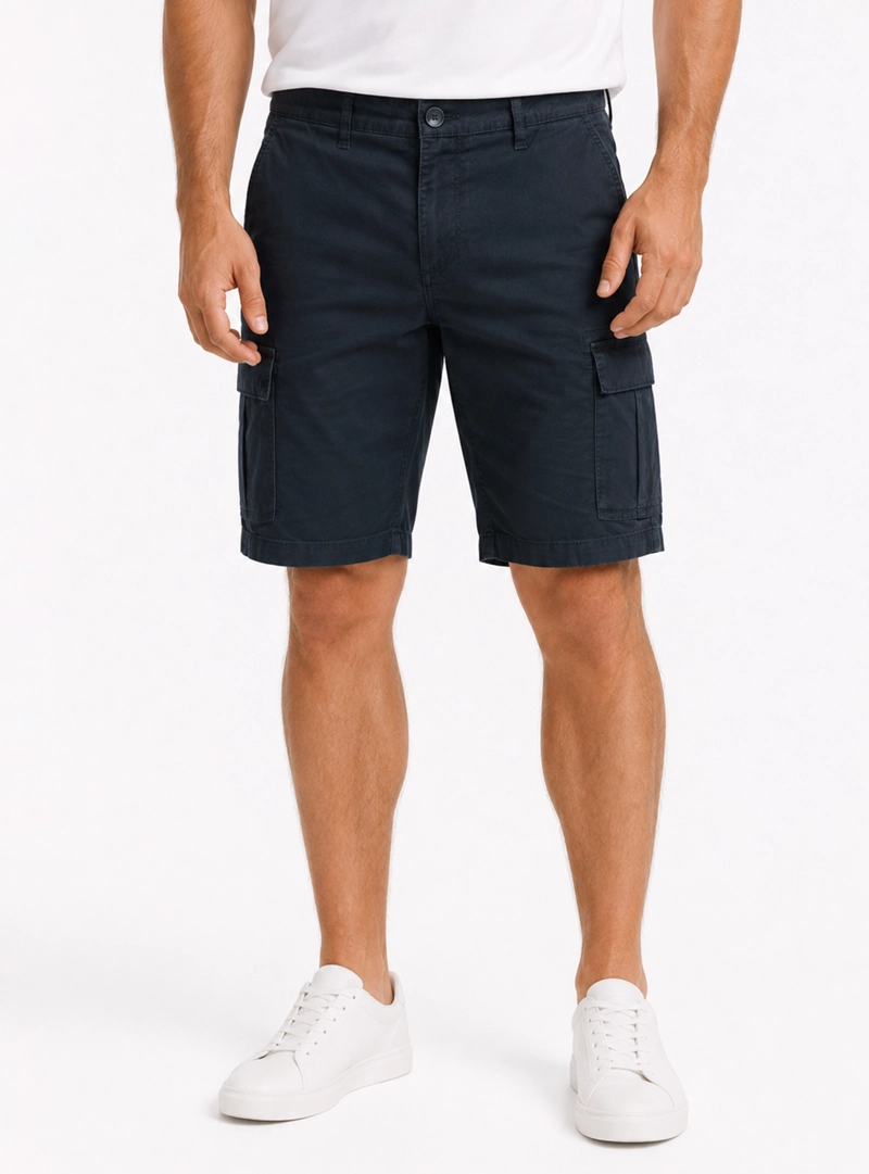 BERMUDA CARGO SPANDEX REGULAR FIT AZUL MARINO ARROW - 1