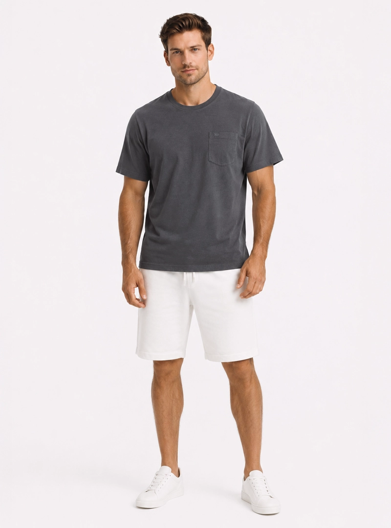 POLERA ALGODON LISA REGULAR FIT GRIS ARROW - 4