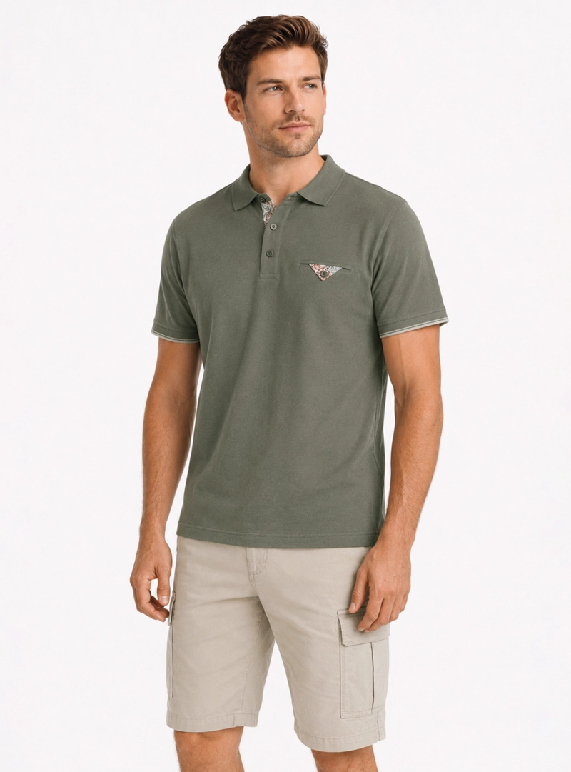 POLERA PIQUE REGULAR FIT VERDE ARROW - 1