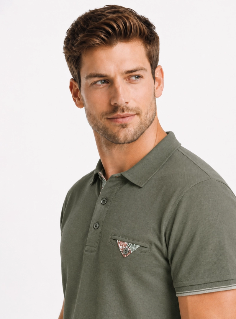 POLERA PIQUE REGULAR FIT VERDE ARROW - 3