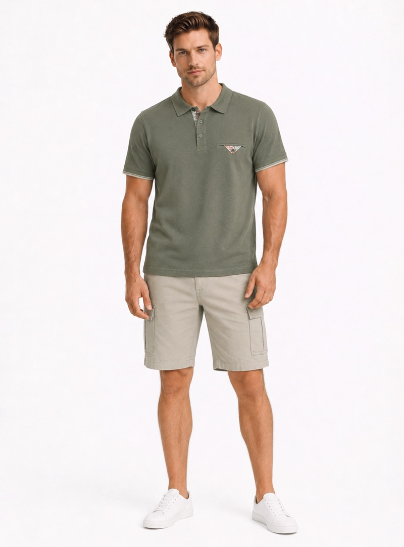POLERA PIQUE REGULAR FIT VERDE ARROW - 4
