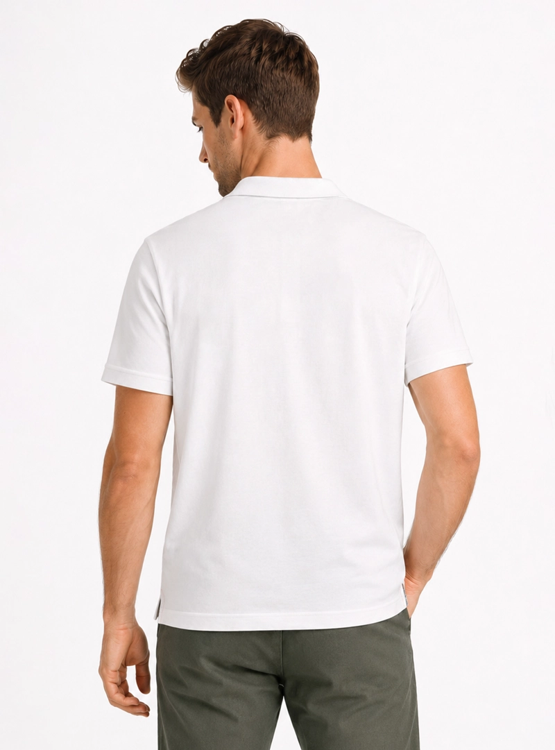 POLERA PIQUE REGULAR FIT BLANCO ARROW - 2