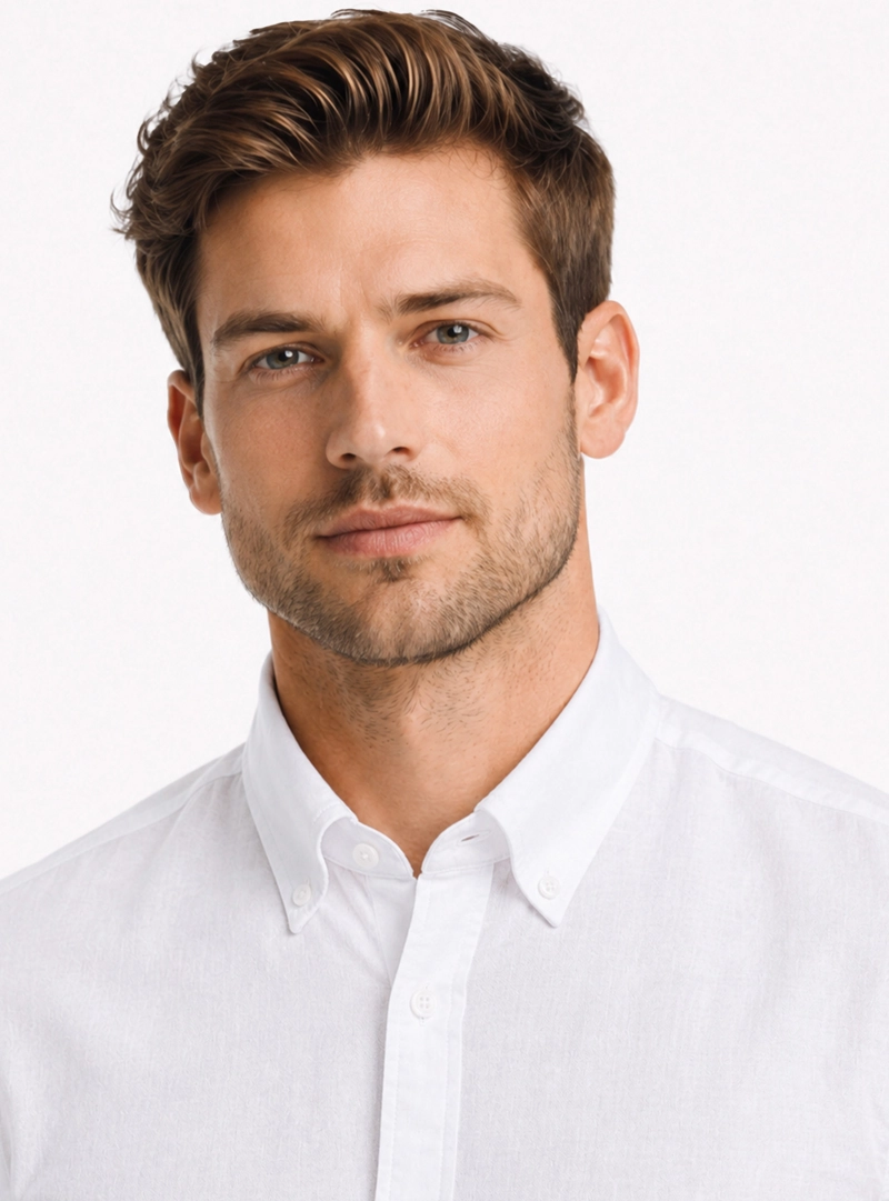 CAMISA LINO ALGODON REGULAR FIT BLANCO ARROW - 3