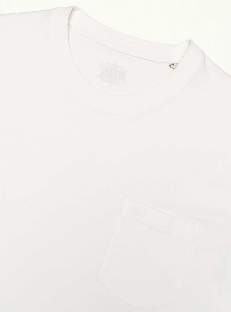 POLERA ALGODON LISA REGULAR FIT CREMA ARROW - 5